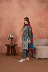 Ashen Silver Whitework-Embroidered 3pc