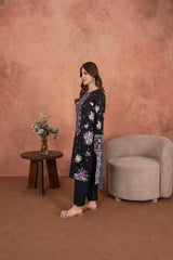 Amethyst Noir-Embroidered 3pc