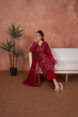 Crimson Mehr Royale-Embroidered 3pc