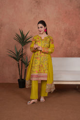 Marigold Jardin Festive-Embroidered 3pc