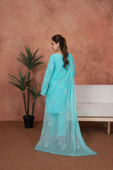 Aqua Lumière-Embroidered 3pc