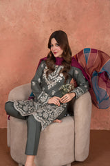 Ashen Silver Whitework-Embroidered 3pc