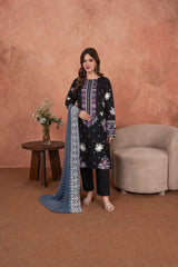 Amethyst Noir-Embroidered 3pc