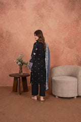 Amethyst Noir-Embroidered 3pc