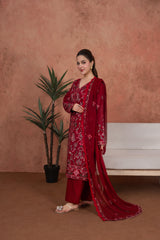 Crimson Mehr Royale-Embroidered 3pc