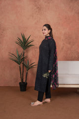 Noir Rose-Quartz Minimal-Embroidered 3pc